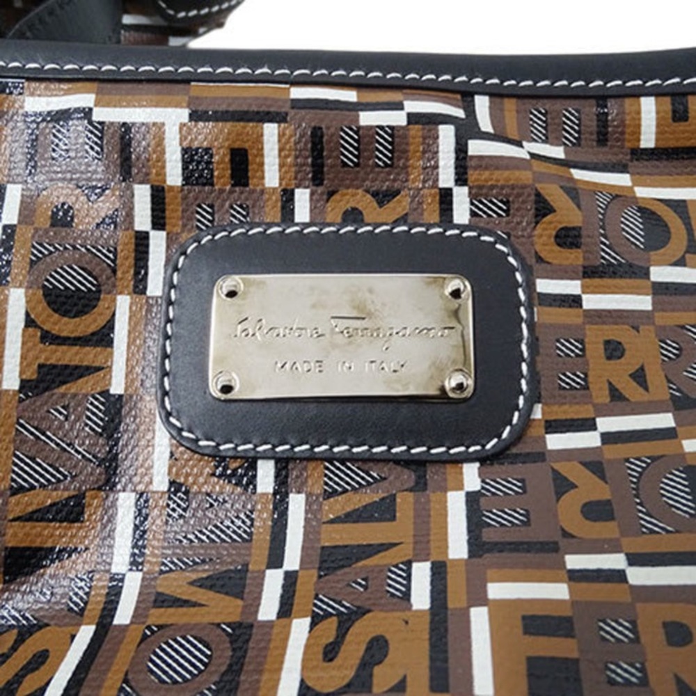 LMT: Salvatore Ferragamo Shoulder Brown Pouch Attached Handbag -NWOT - Picture 12 of 16